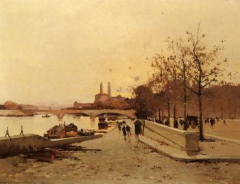 尤金 加林 拉盧 Pont Sue La Seine Avec Une Vue Sur L ancien Trocadero 尤金 加林 拉盧 Pont Sue La Seine Avec Une Vue Sur L ancien Trocadero